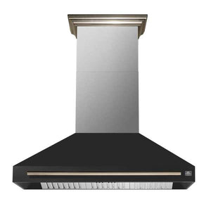 FORNO - Aria 48 Inch Wall-Mounted Range Hood in Black