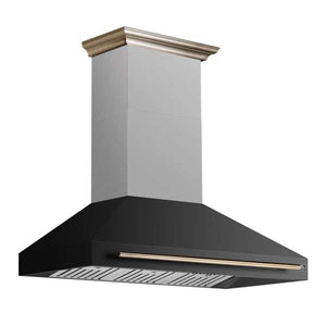 FORNO - Aria 48 Inch Wall-Mounted Range Hood in Black