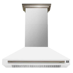 FORNO - Aria 48 Inch Wall-Mounted Range Hood in White