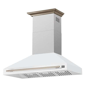 FORNO - Aria 48 Inch Wall-Mounted Range Hood in White
