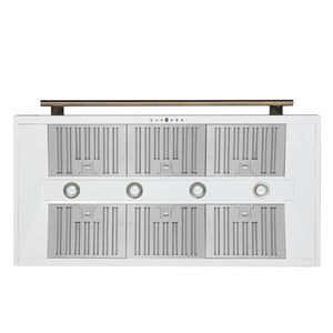 FORNO - Aria 48 Inch Wall-Mounted Range Hood in White