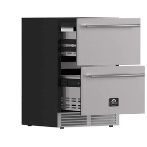 FORNO - Cosenza 24" Built-In Indoor/Outdoor Drawer Freezer with Ice Maker, 4.69 cu.ft.