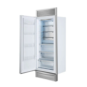 FORNO - Maderno 28" Built-In Convertible Refrigerator in White, 13.6 cu.ft. Left Swing with Decorative Grill - 32" Wide