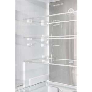 FORNO - Custodia 48" Bottom Freezer combo, 20.6 cf., Ice Maker, Total No frost, White, Antique Brass handles