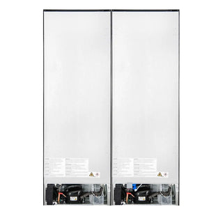 FORNO - Custodia 48" Bottom Freezer combo, 20.6 cf., Ice Maker, Total No frost, White, Antique Brass handles