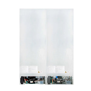 FORNO - Custodia 48" Bottom Freezer combo, 20.6 cf., Ice Maker, Total No frost, White, Antique Brass handles