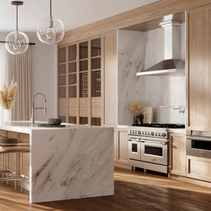 ZLINE - 48" Convertible Vent Wall Mount Range Hood in Stainless Steel with Crown Molding (KBCRN-48)