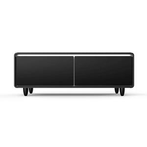FORNO - Evoluto Tavolo 51-Inch Smart Coffee Table with Wood-Accent Sides – Dual Cooling Zones, Wireless Charging Pad & Built-In Bluetooth Speakers