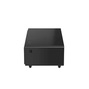 FORNO - Evoluto Tavolo 51-Inch Black Smart Coffee Table – Dual Refrigerator Drawers, Bluetooth 5.0 Audio, Wireless Charging & RGB Ambient Light
