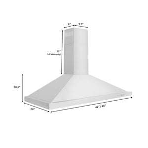 ZLINE - 48" Convertible Vent Outdoor Approved Wall Mount Range Hood in Stainless Steel (KB-304-48)