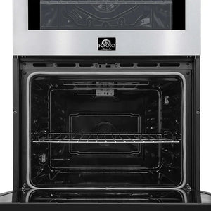 FORNO - Vomero 30-Inch Double Wall Oven, Stainless Steel, 10 cu.ft Total Capacity, 7100W Convection, Mechanical Controls, Self-Cleaning Function