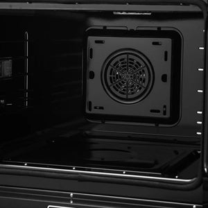 FORNO - Asti 30-Inch Double Electric Wall Oven with Upper French Doors in Black & Antique Brass, 7.36 cu. ft. Dual True Convection, 7,200W, Air Fry, Sous Vide, Self-Clean