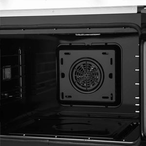 FORNO - Asti 30-Inch French Door Electric Wall Oven in White & Antique Brass, 3.68 cu. ft. True Convection, 3,600W, Air Fry, Sous Vide, Self-Clean