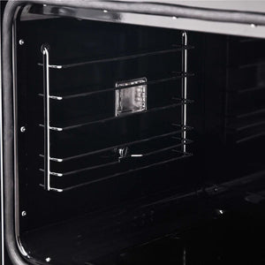 FORNO - Asti 30-Inch French Door Electric Wall Oven in White & Antique Brass, 3.68 cu. ft. True Convection, 3,600W, Air Fry, Sous Vide, Self-Clean