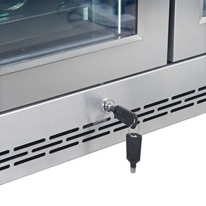 FORNO - Abruzzo 48-Inch Dual Zones Wine Cellar, 102 Bottles, 24 cu. ft., Green Acrylic Holders & Black Shelves