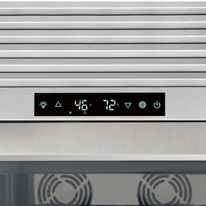 FORNO - Abruzzo 48-Inch Dual Zones Wine Cellar, 102 Bottles, 24 cu. ft., Green Acrylic Holders & Black Shelves