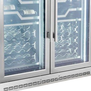 FORNO - Abruzzo 48-Inch Dual Zone Wine Cellar, 102 Bottles, 24 cu. ft., Clear Acrylic Holders & Stainless Trim Shelves