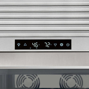 FORNO - Abruzzo 48-Inch Dual Zone Wine Cellar, 102 Bottles, 24 cu. ft., Clear Acrylic Holders & Stainless Trim Shelves