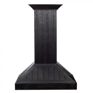 ZLINE - 30" Wooden Convertible Vent Wall Mount Range Hood in Rustic Dark Finish - Includes Motor (KPDD-30)