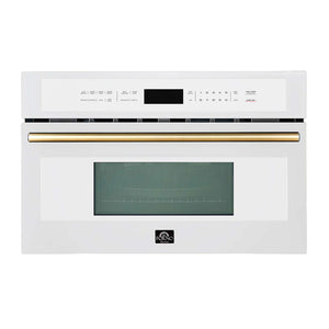 FORNO - Oliena Espresso White 30 Inch 1750 Watt Compact Oven & 1000 Watt Microwave, 1.6 cu. ft.