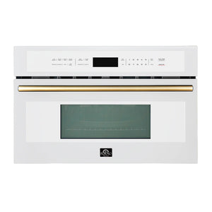 FORNO - Oliena Espresso White 30 Inch 1750 Watt Compact Oven & 1000 Watt Microwave, 1.6 cu. ft.