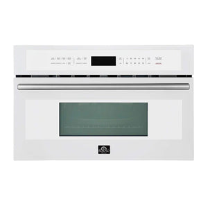 FORNO - Oliena Espresso White 30 Inch 1750 Watt Compact Oven & 1000 Watt Microwave, 1.6 cu. ft.