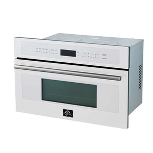 FORNO - Oliena Espresso White 30 Inch 1750 Watt Compact Oven & 1000 Watt Microwave, 1.6 cu. ft.
