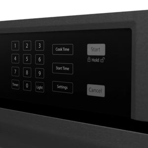 ZLINE - 30 in. Autograph Edition Professional True Convection Single Wall Oven with Air Fry and Self Clean in Black Stainless Steel with Polished Gold Handle