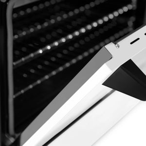 ZLINE - Autograph Edition 48 in. 6.0 cu. ft. Legacy Dual Fuel Range with 7 Burner Gas Cooktop and 2 Electric Ovens in Stainless Steel with White Matte Doors and Matte Black Accents