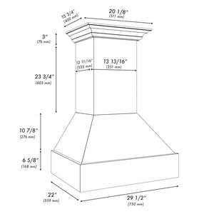 ZLINE - 30 in. Wooden Wall Mount Range Hood in Rustic Bright White Finish (355WW-30)