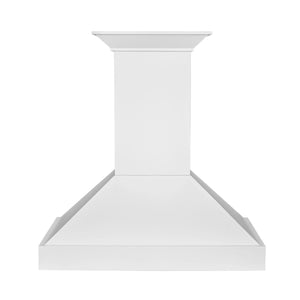 ZLINE - 36 in. Wooden Wall Mount Range Hood in Smooth Bright White Finish (KBWW-36)