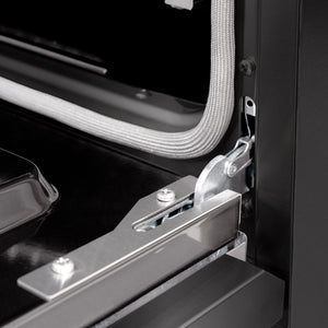 ZLINE - Autograph Edition 36 in. 5.2 cu. ft. Classic Gas Range with 6 Burner Cooktop and Convection Gas Oven in Black Stainless Steel and Champagne Bronze Accents