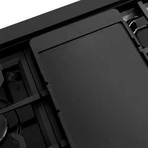 ZLINE - 48 in. Paramount Gas Rangetop with 8 Burners and Porcelain Cooktop in Black Stainless Steel