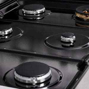 ZLINE - 36 in. Paramount Gas Rangetop with 6 Burners and Porcelain Cooktop in Satin Stainless Steel