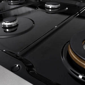 ZLINE - 48 in. Paramount Gas Rangetop with 8 Burners and Porcelain Cooktop in Satin Stainless Steel