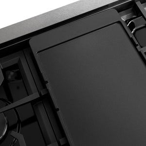 ZLINE - 48 in. Paramount Gas Rangetop with 8 Burners and Porcelain Cooktop in Satin Stainless Steel