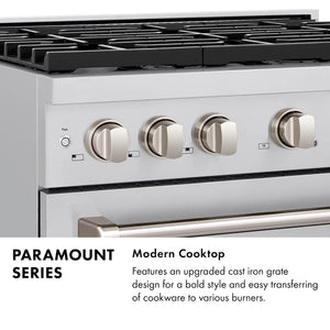 ZLINE - 48 in. 6.7 cu. ft. Paramount Double Oven Dual Fuel Range with 8 Burner Gas Cooktop in Stainless Steel (SDR48)