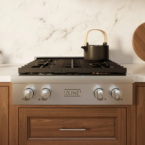 ZLINE - 30 in. Paramount Gas Rangetop with 4 Burners and Porcelain Cooktop in Stainless Steel (SRT30)