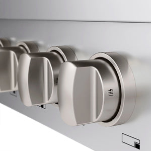 ZLINE - 48 in. Paramount Gas Rangetop with 8 Brass Burners and Porcelain Cooktop in Stainless Steel