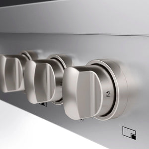 ZLINE - 36 in. Paramount Gas Rangetop with 6 Burners and Porcelain Cooktop in Stainless Steel