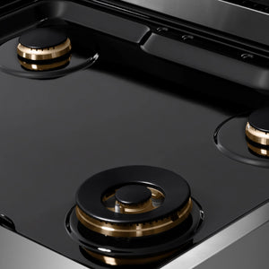 ZLINE - 30 in. Autograph Edition Paramount Gas Rangetop with 4 Burners and Porcelain Cooktop in Stainless Steel with Champagne Bronze Accents