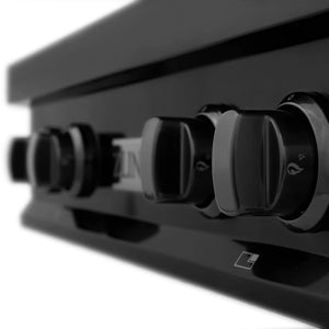 ZLINE - 30 in. Legacy Gas Rangetop with 4 Brass Burners and Porcelain Cooktop in Black Stainless Steel (RTB-BR-30)