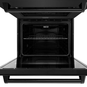 ZLINE - 30 in. Professional True Convection Double Wall Oven with Air Fry and Self Clean in Black Stainless Steel