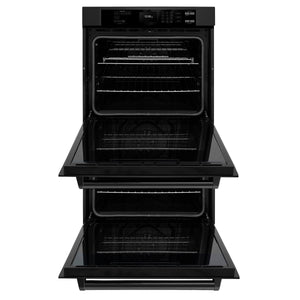 ZLINE - 30 in. Professional True Convection Double Wall Oven with Air Fry and Self Clean in Black Stainless Steel