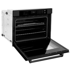 ZLINE - 30 in. Professional True Convection Single Wall Oven with Air Fry and Self Clean in Black Stainless Steel