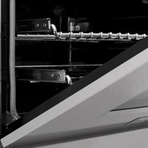 ZLINE - 36 in. Kitchen Package with Satin Stainless Steel Dual Fuel Range and Convertible Vent Range Hood