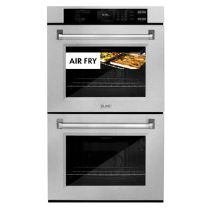 ZLINE - 30 in. Professional True Convection Double Wall Oven with Air Fry and Self Clean in Satin Stainless Steel