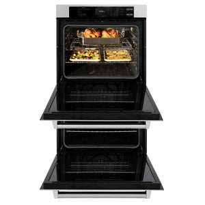 ZLINE - 30 in. Professional True Convection Double Wall Oven with Air Fry and Self Clean in Satin Stainless Steel