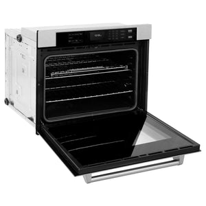 ZLINE - 30 in. Professional True Convection Single Wall Oven with Air Fry and Self Clean in Satin Stainless Steel