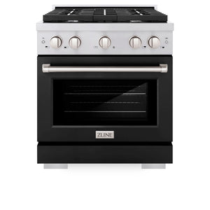 ZLINE - 30 in. 4.2 cu. ft. Paramount Gas Range with 4 Burner Cooktop and Convection Gas Oven in